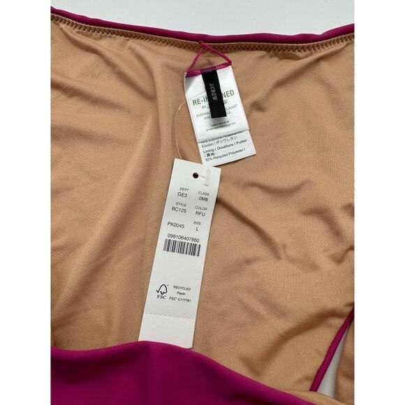 NWT J. Crew Barbie Pink Curved Waist Bikini Bottom Size Large - Picture 4 of 4